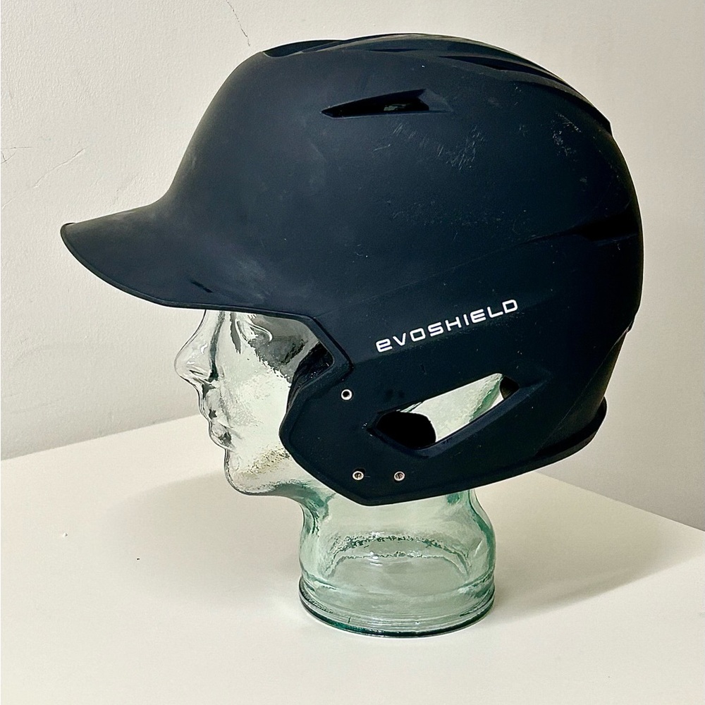 Men’s M/L Matte Black EvoShield Baseball Batting Helmet
